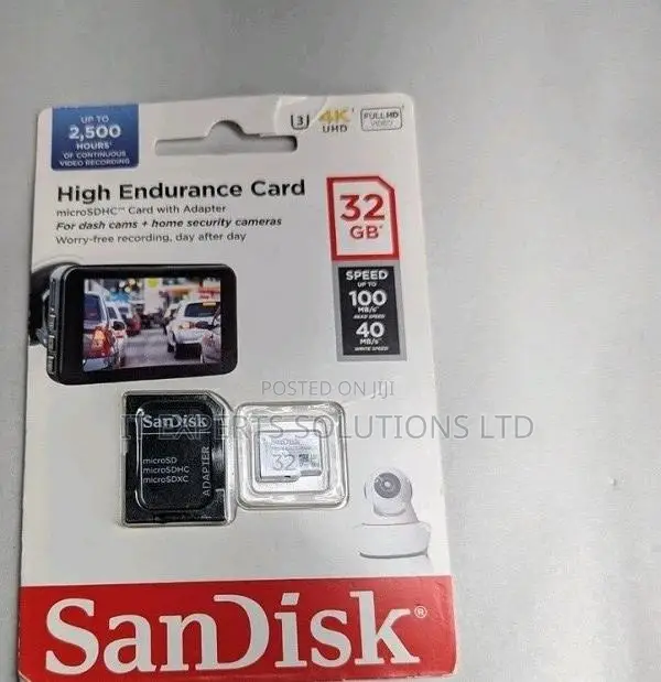 SanDisk High Endurance microSDHC 32GB SD Adapter for Dash Cams & Home
