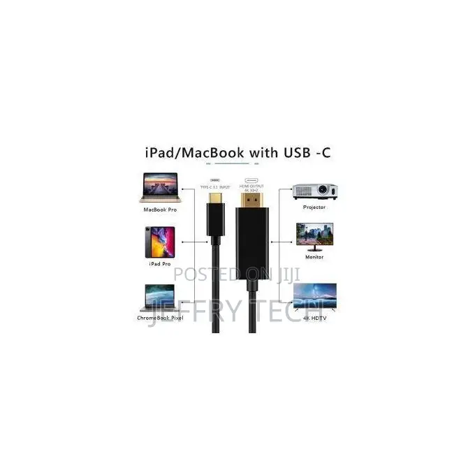 Type TypeC to HDMI Cable High Speed HDMI Type C