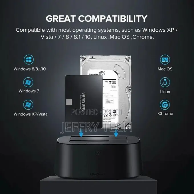 Ugreen USB 3.0 to SATA Dual-Bay Hard Drive Docking Station – CM198 – 5