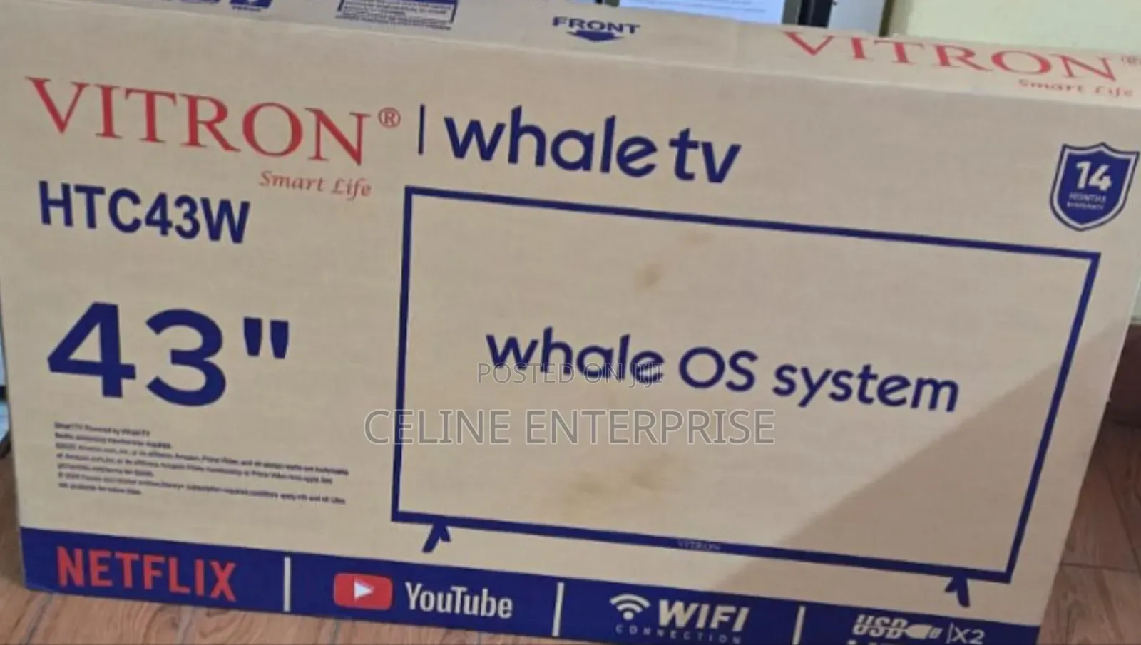 Vitron 43inchs Whale LED Smart TV