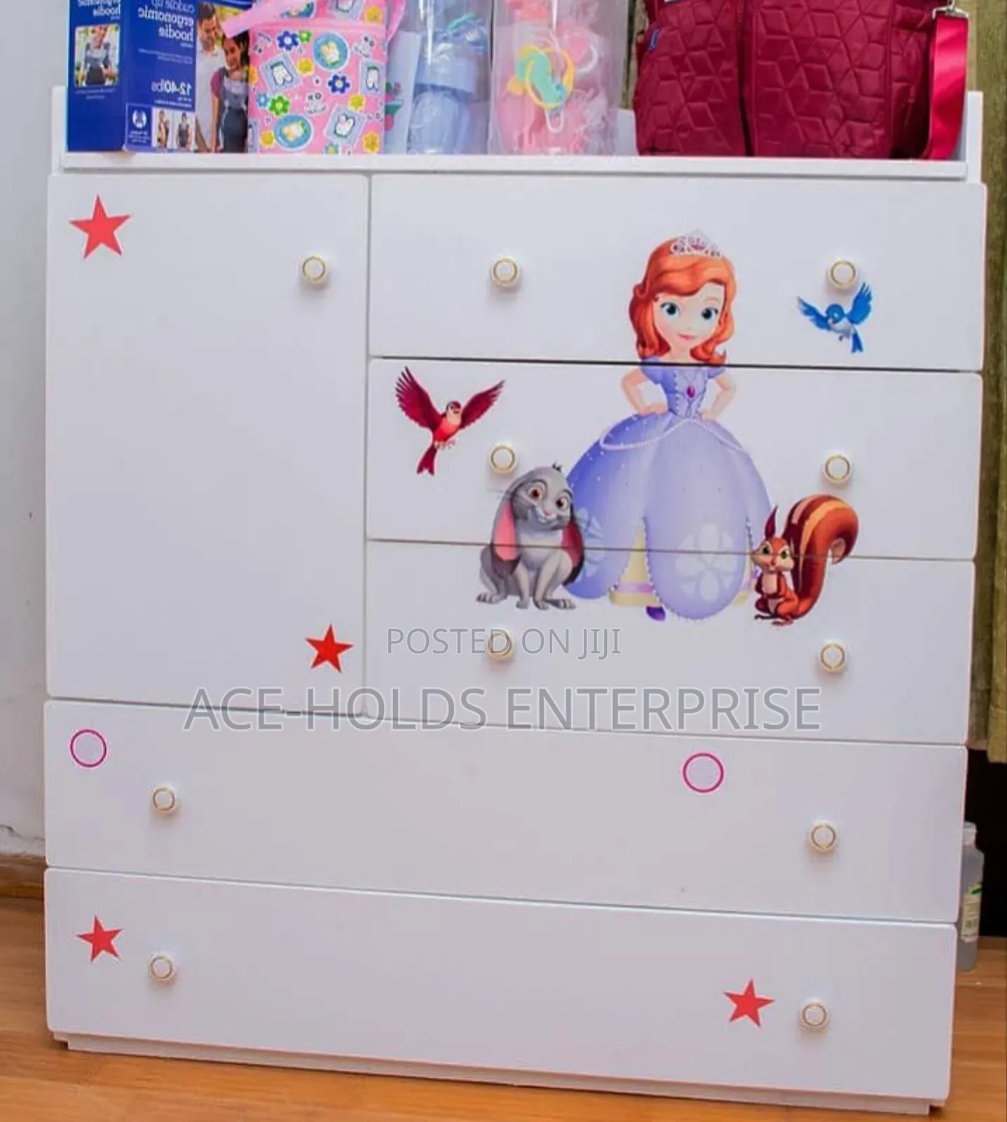 Newborns Kids/ Baby Chest of Drawers Cabinet With Cartoon Themes