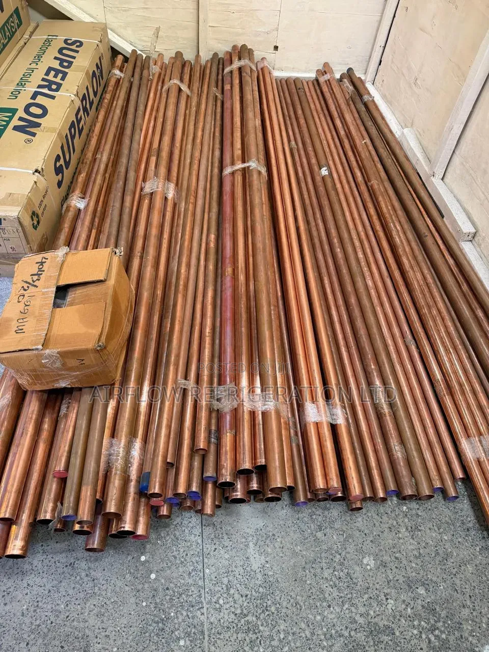 Straight Copper Pipes Different Sizes 1⁄2,⁄8
