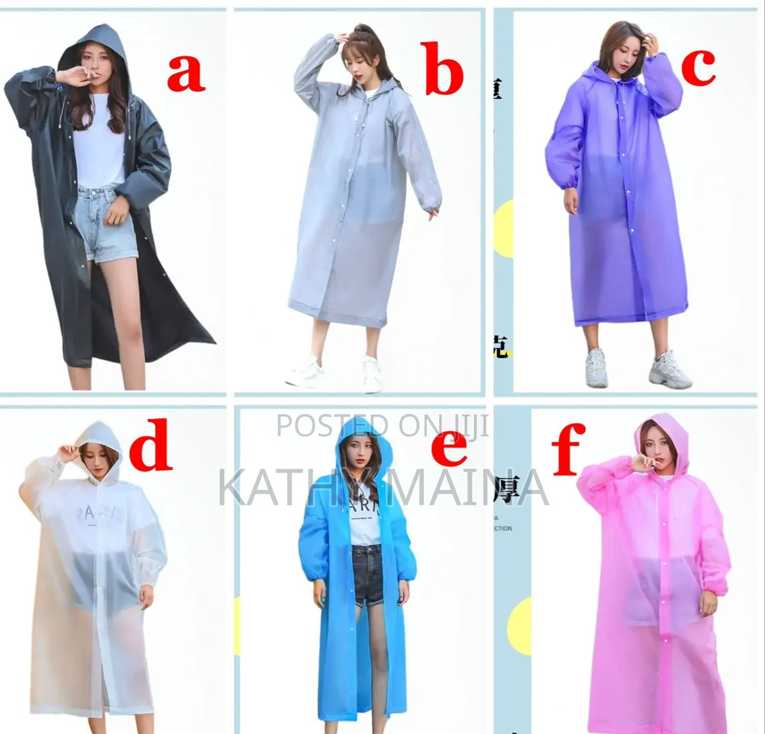 Reusable EVA Adult Raincoat –