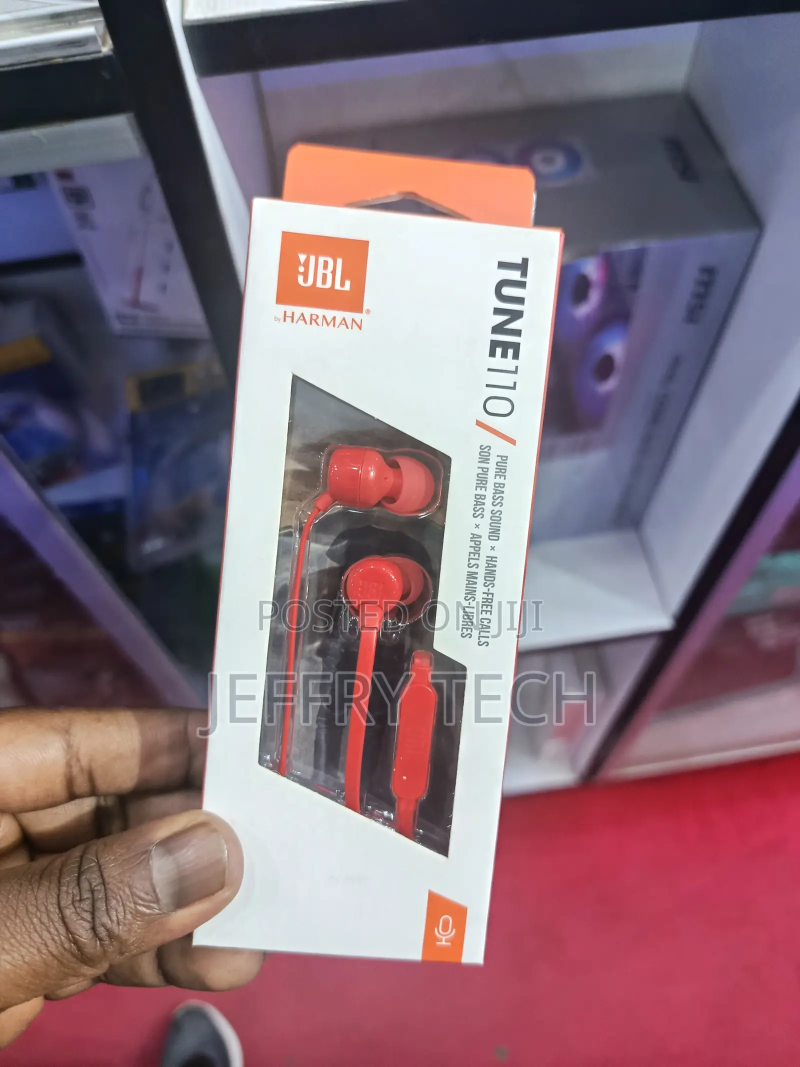 JBL Tune 110 Bluetooth Earphones-Red