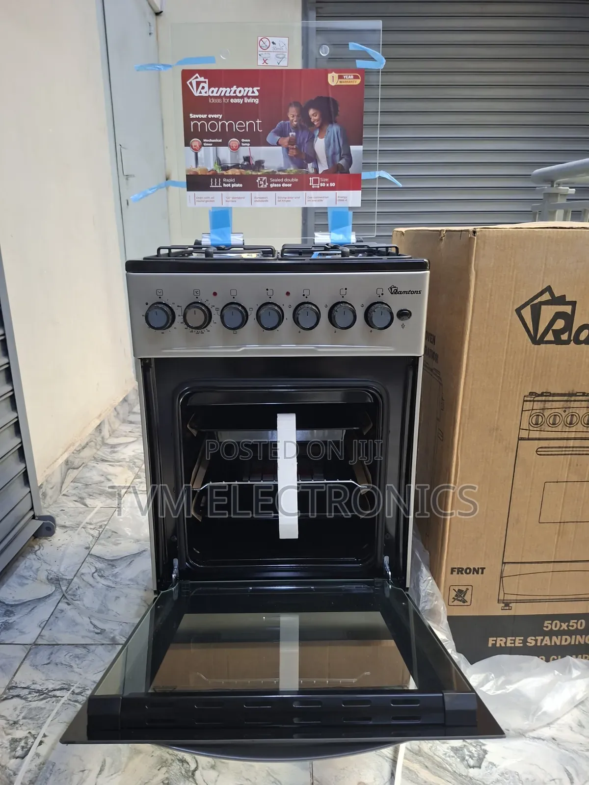 Ramtons 3g+1e 50x50 Silver Cooker- Rc/906
