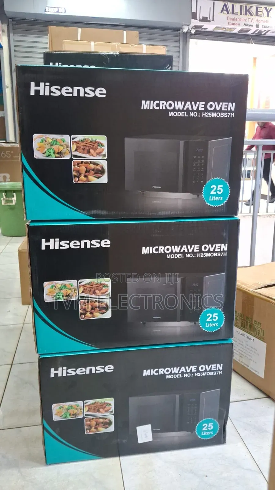 Hisense H25-Mobs7h Digital Solo Microwave Oven, 25L - Black