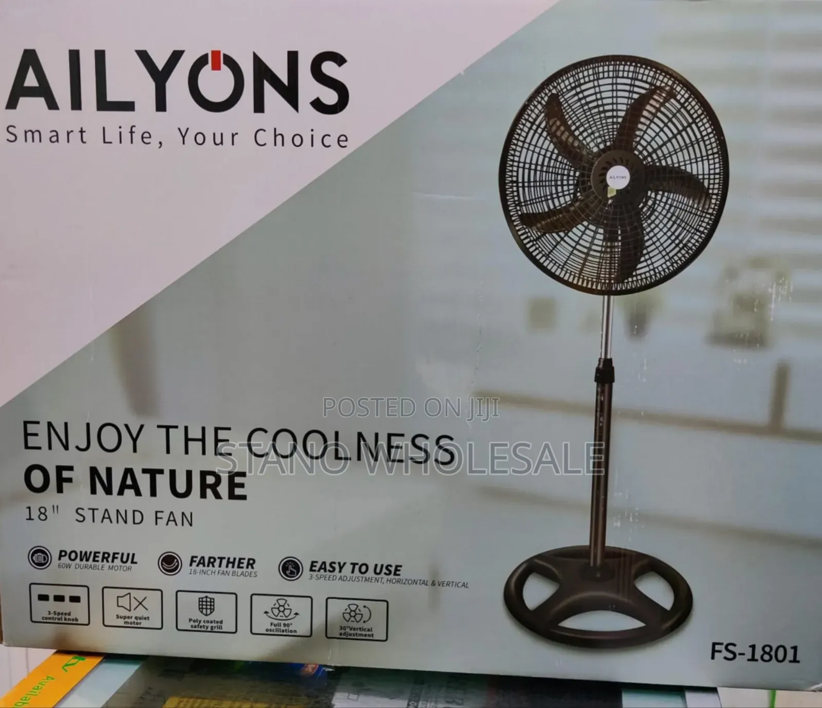 Ailyons 18inch Standing Fan