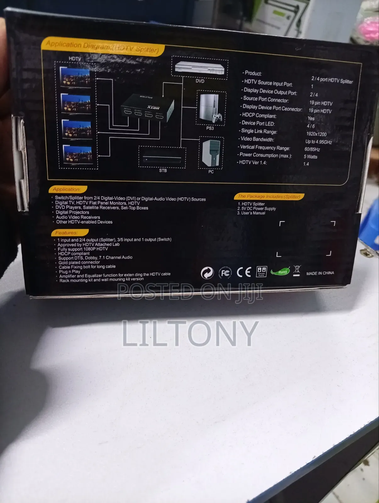 2 Ports Hdmi Splitter