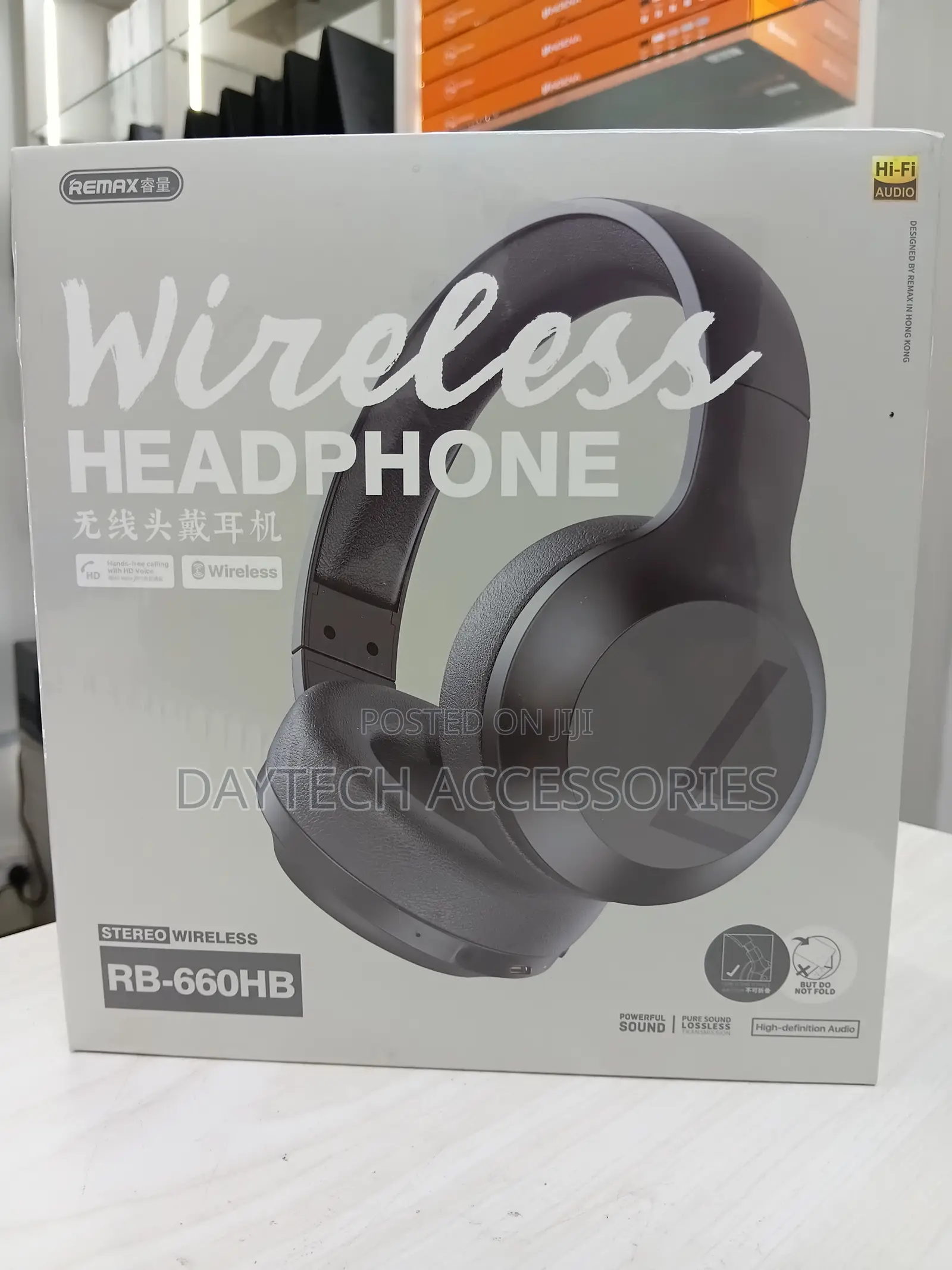 Remax RB-660HB Wireless Bluetooth Stereo Headphones - Black