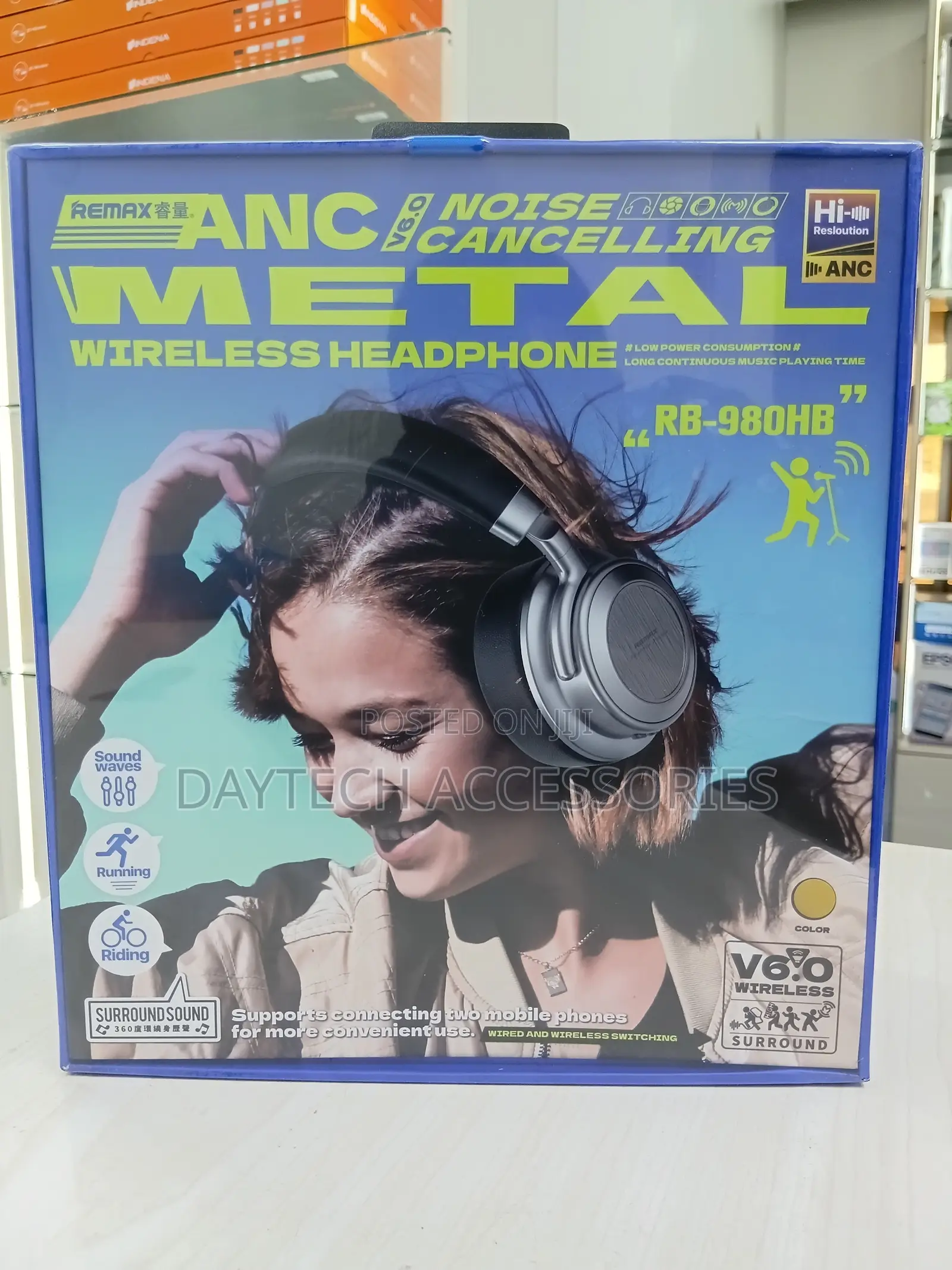 Remax RB-980HB ANC Noise Reduction Metal Wireless Bluetooth Headphones