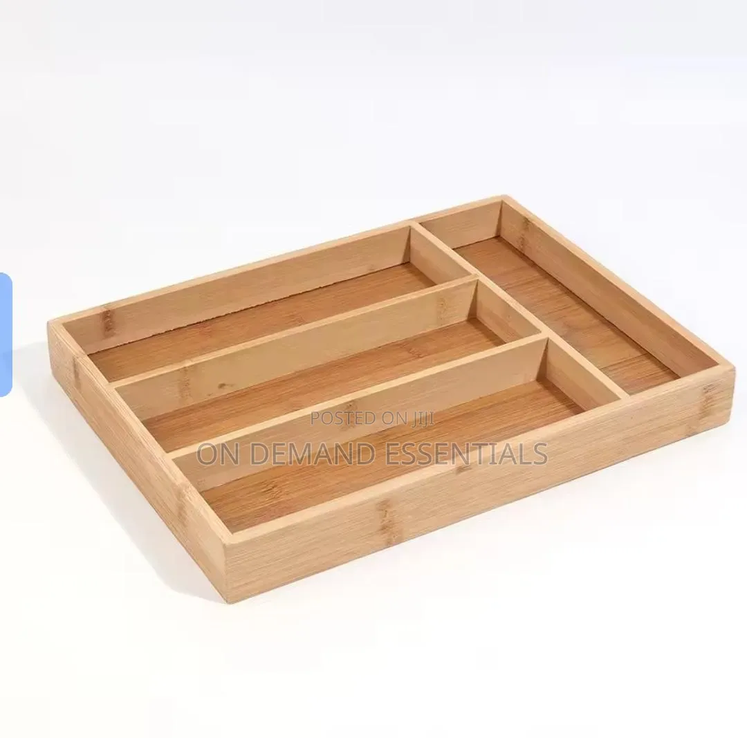Bamboo Kitchen Drawer Cutlery Organizer