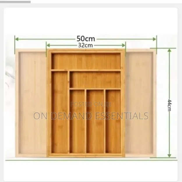 Multifunctional Expandable Bamboo Cutlery Drawer Organizer