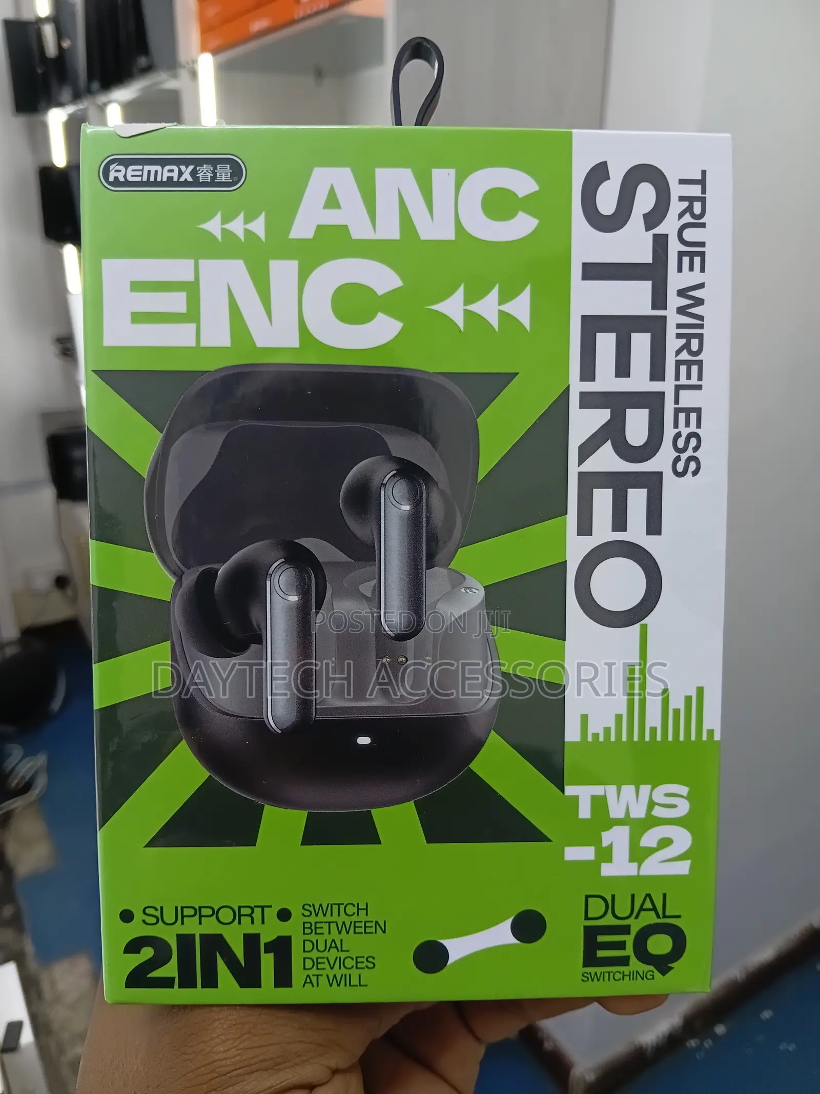 REMAX TWS-12 Wireless Earbuds ANC ENC - Black