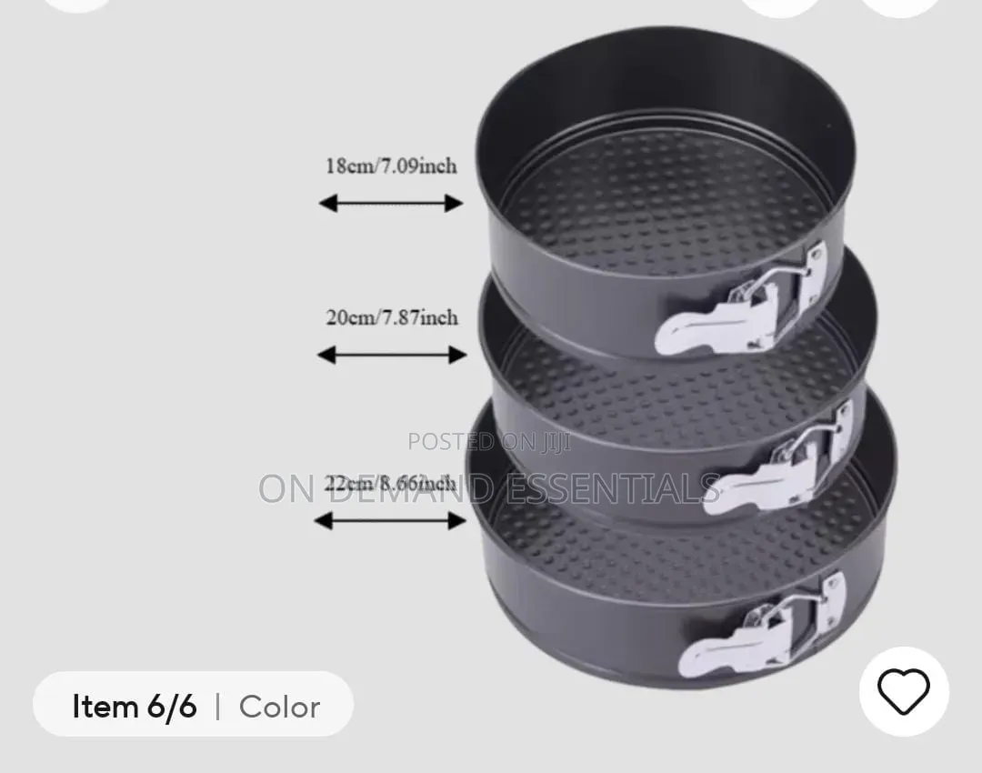 3pcs Non-Stick Round Cake Mould