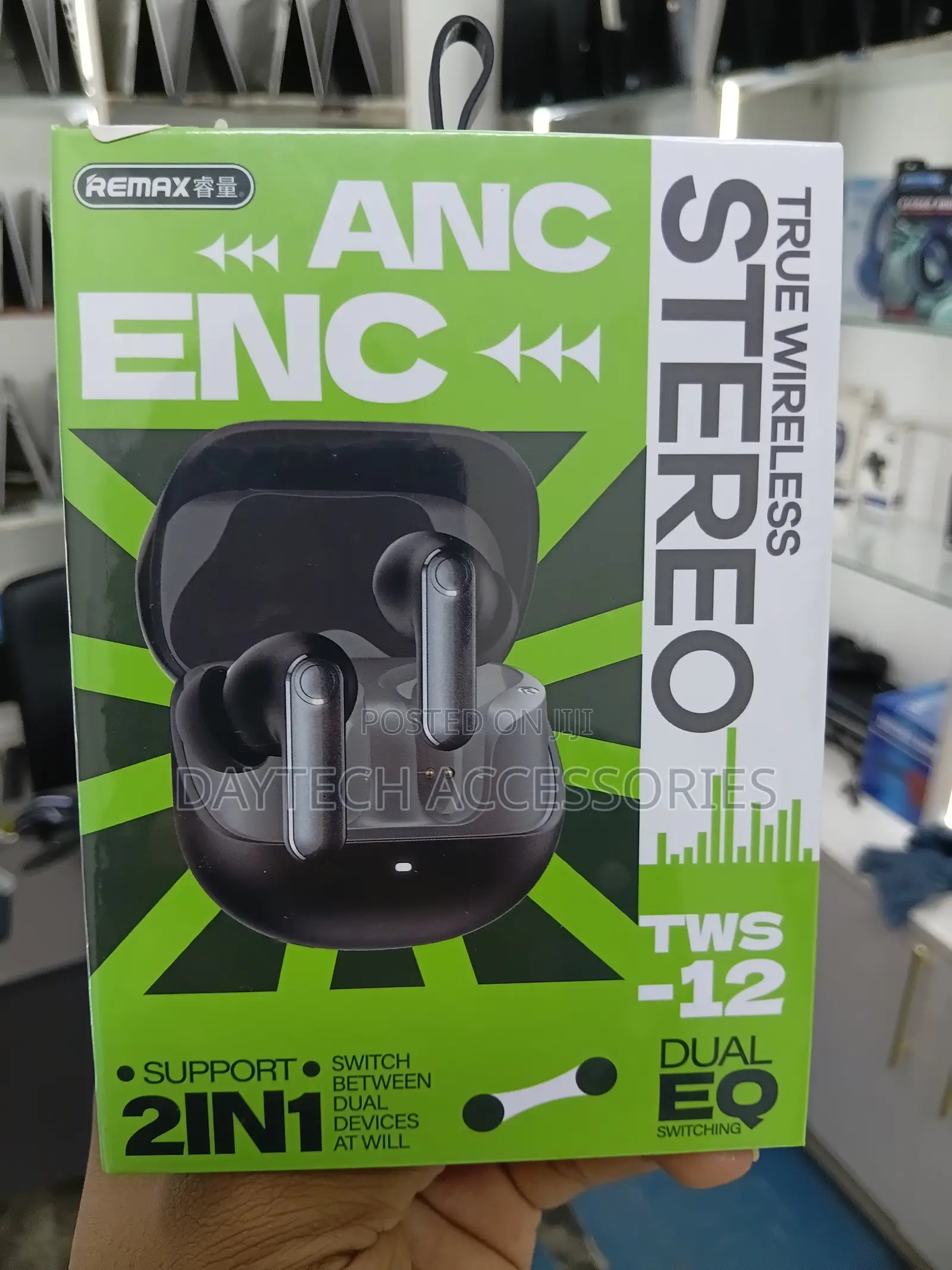 REMAX TWS-12 Wireless Earbuds Bluetooth 5.0 Hi Audio Wireless Charger.
