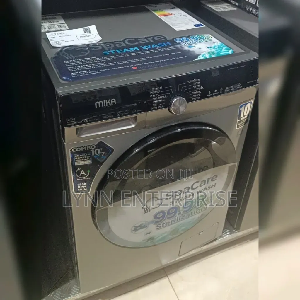 Mika Washing Machine 10/7kgs, Front Load _Model:MWAFCV33108DS