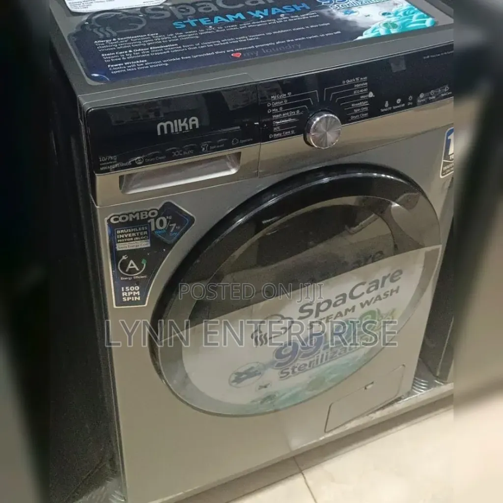 Mika Washing Machine 10/7kgs, Front Load _Model:MWAFCV33108DS