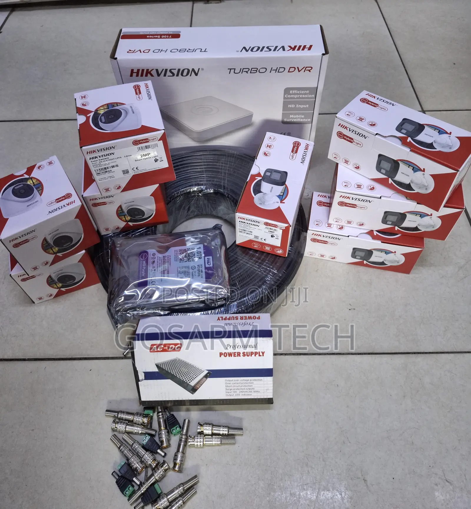 Security 4 Channel Hikvision DVR – 8pcs 2MP Smart Hybrid 1080P
