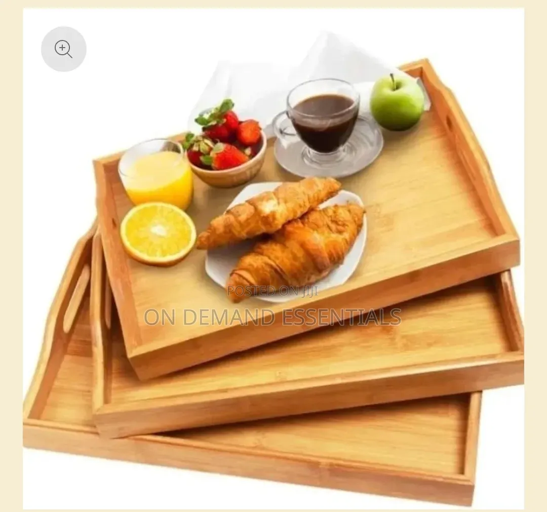 Multifunctional 3pc Bamboo Trays