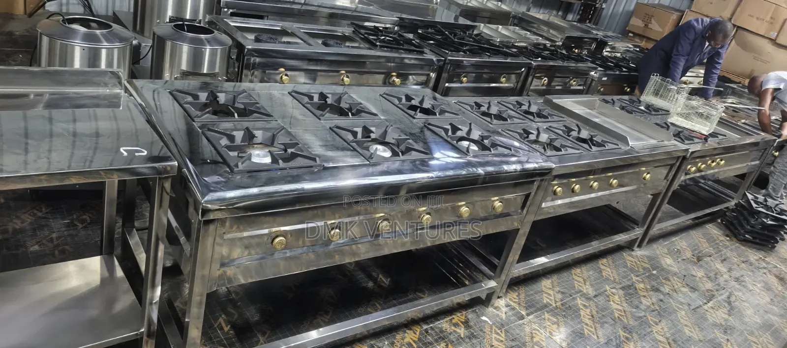 DMK Pure Stainless Steel Modern Six Burners Gas Cooker
