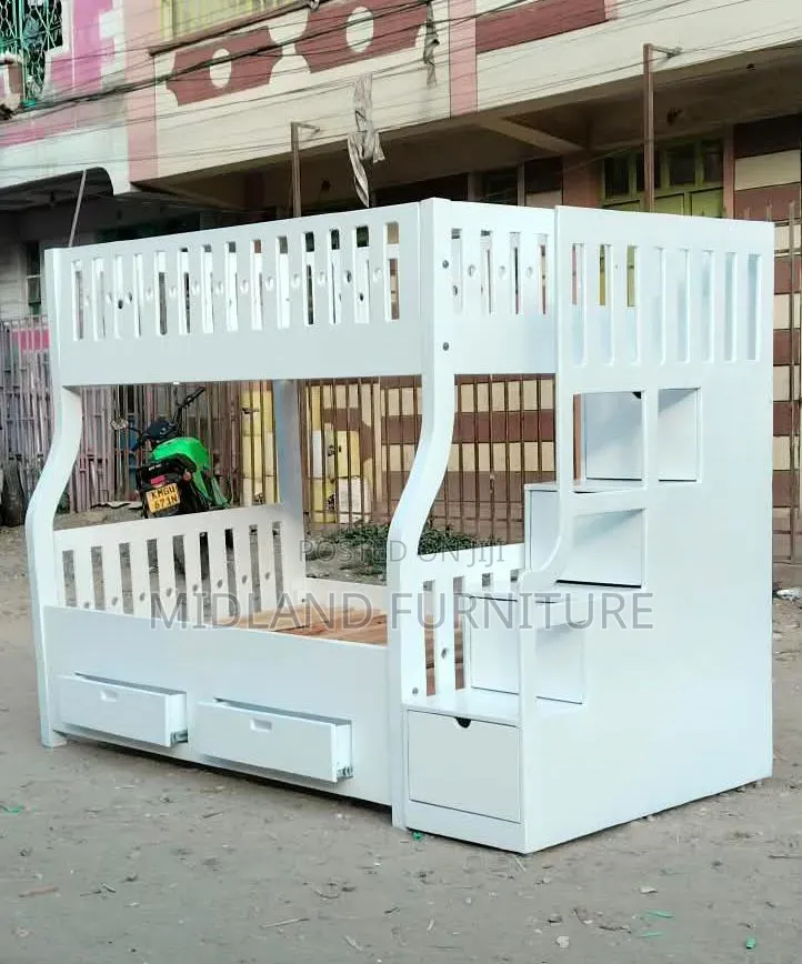 White Kids Bunk Bed With Storage Available on Order