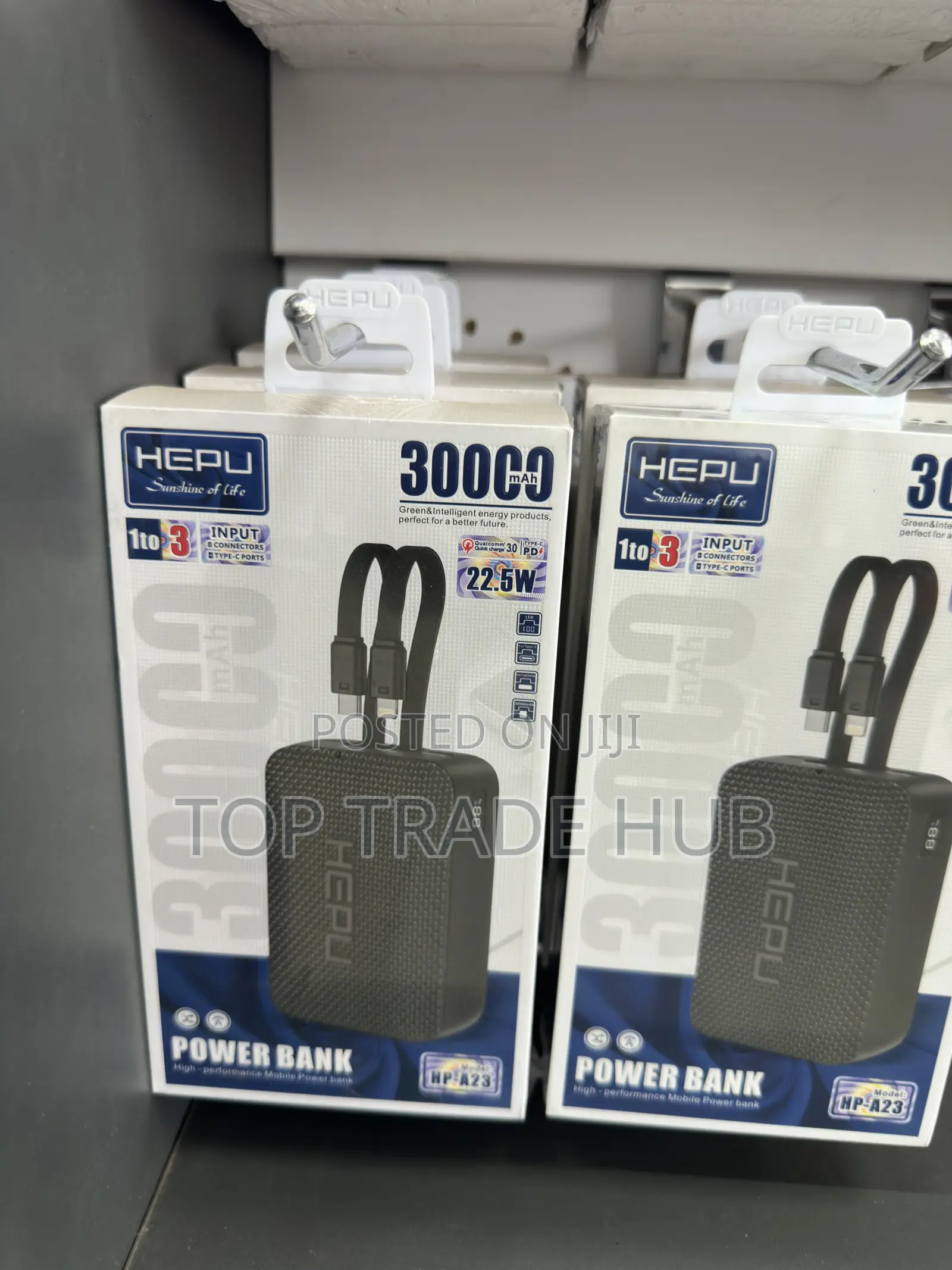 Fast Hepu Power Bank 30000mAH 6 Ports 22.5W