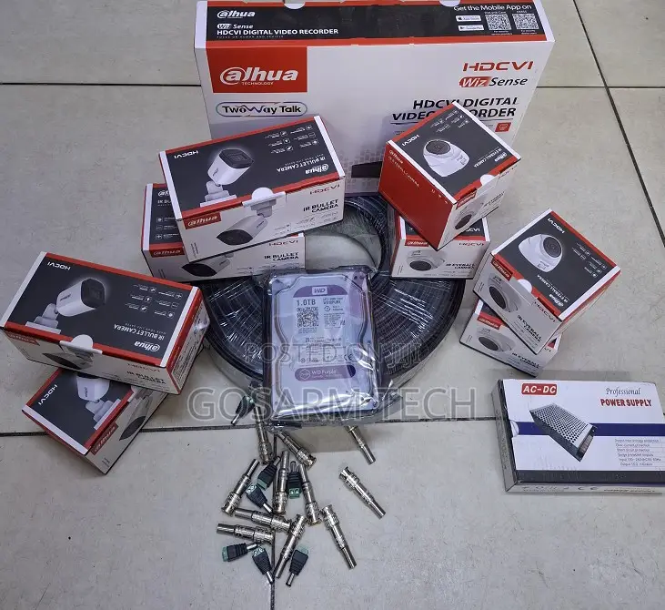 Dahua 8 HD CCTV Cameras Full Kit 8 Channel Dahua DVR 1000GB