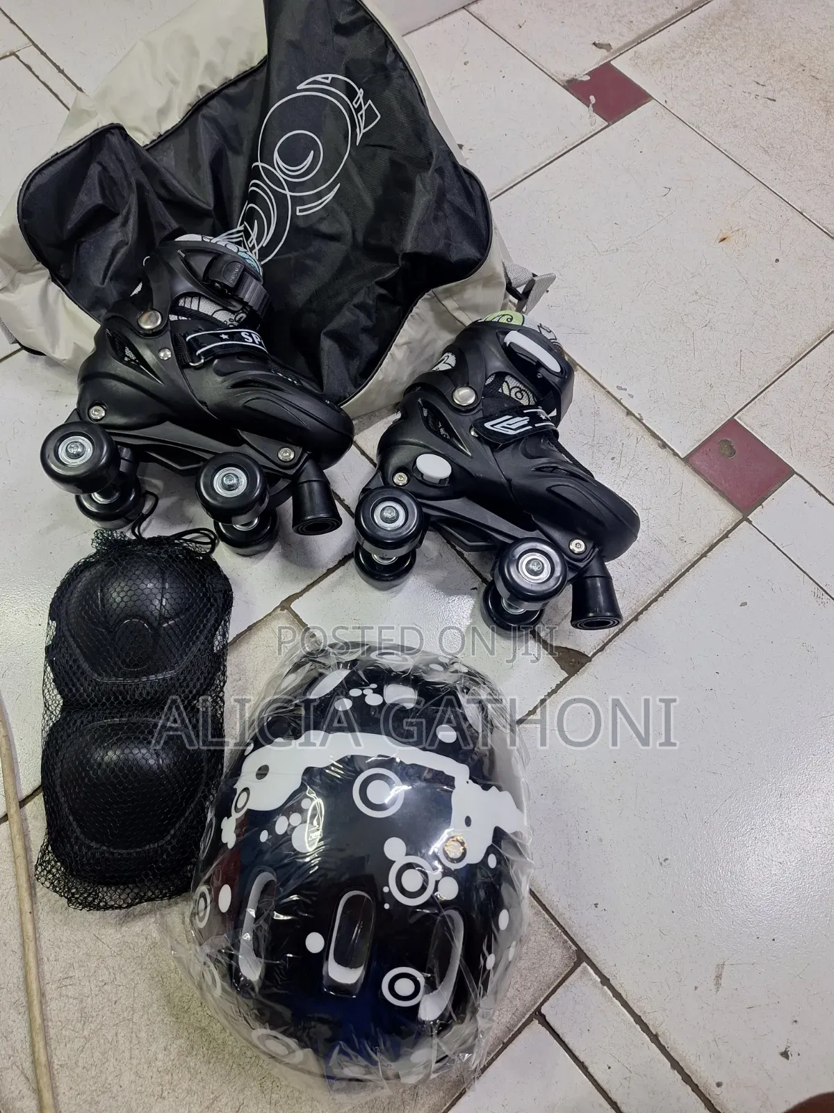 Quad Skates With Protective Gear