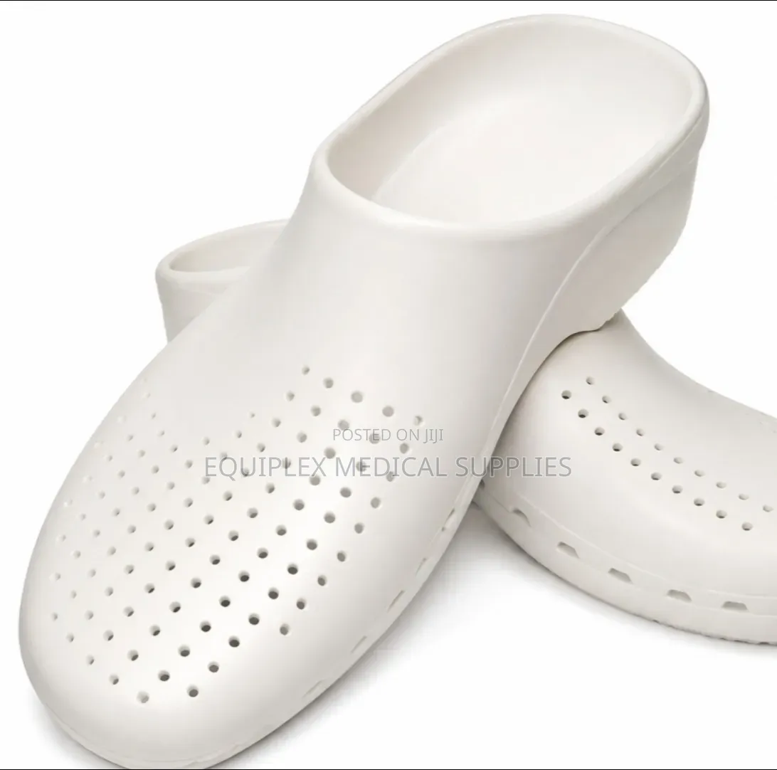 White Autoclavable Hospital Theater Clogs / Theater Crocs (Antistatic)