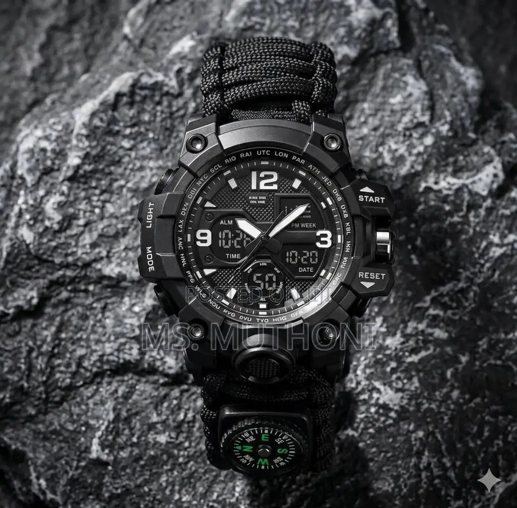 23-in-1 Tactical Paracord Survival Watch