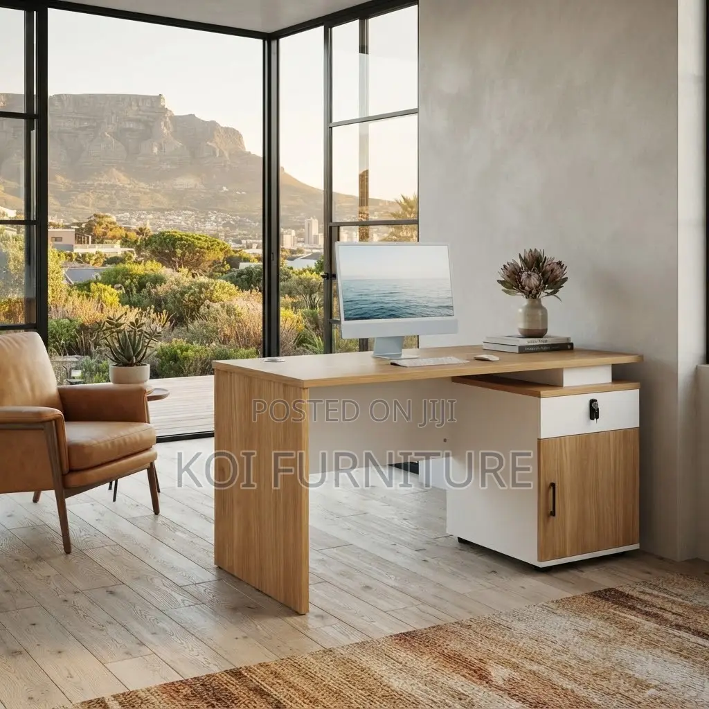 Office Desk; Algore 140CM Brown Modern Executive Desks