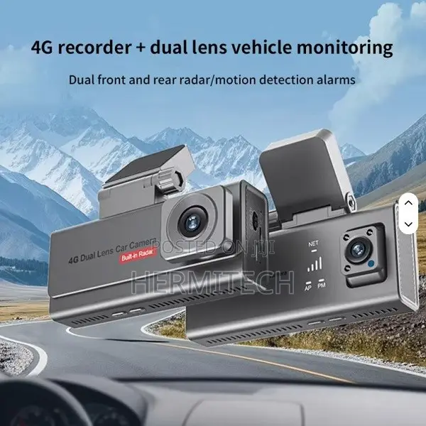 4G Dash Camera GPS Map Tracker With Phone Connection and 4G View