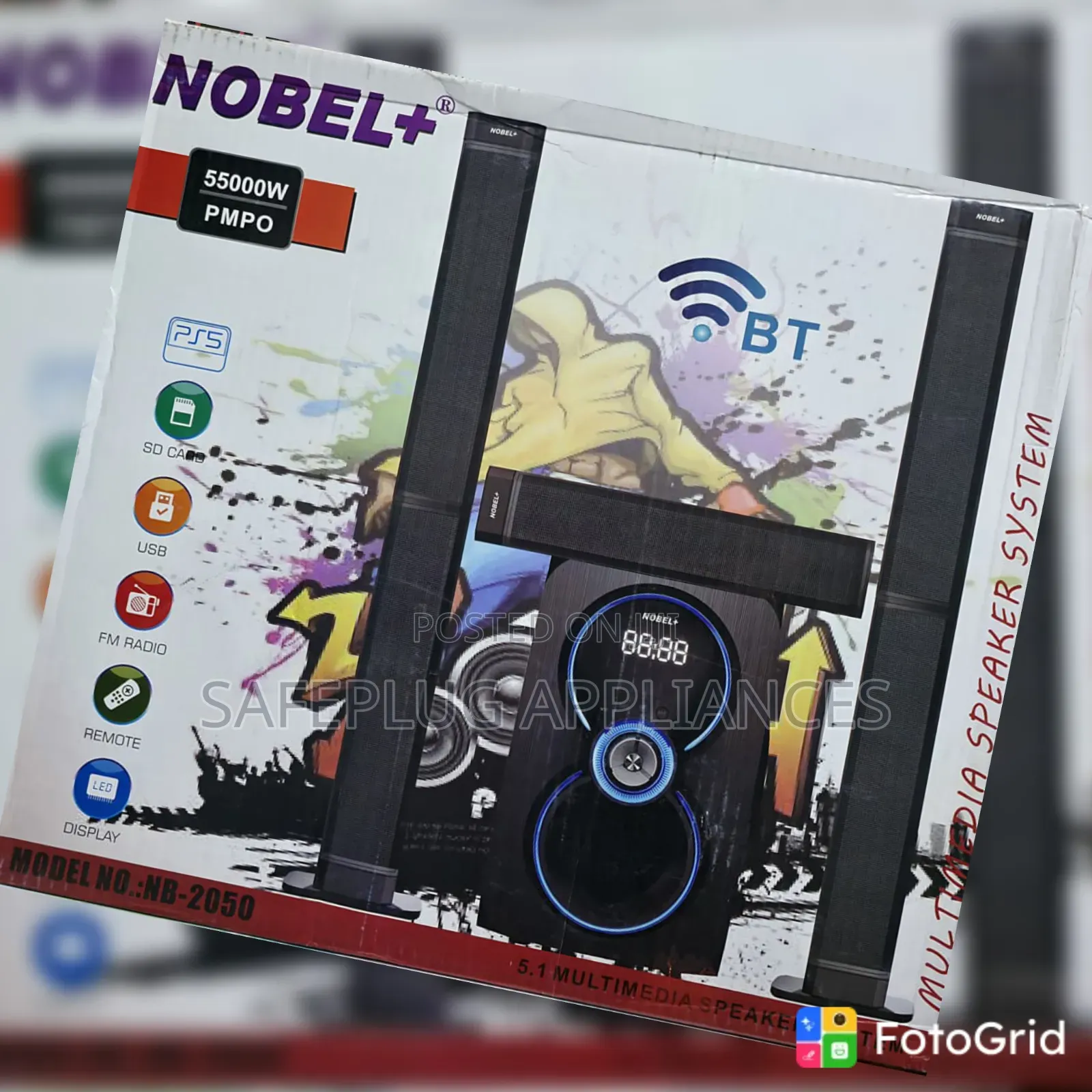 Nobel+ NB-2050 3.1CH Speaker System – Powerful Home Entertainment