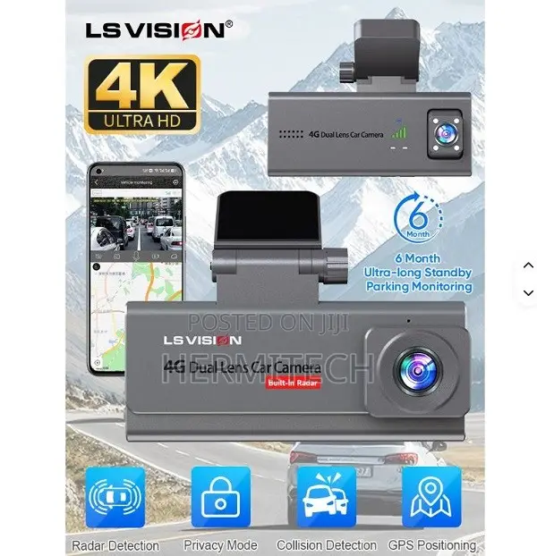 4G Dash Camera GPS Map Tracker With Remote View and Radar