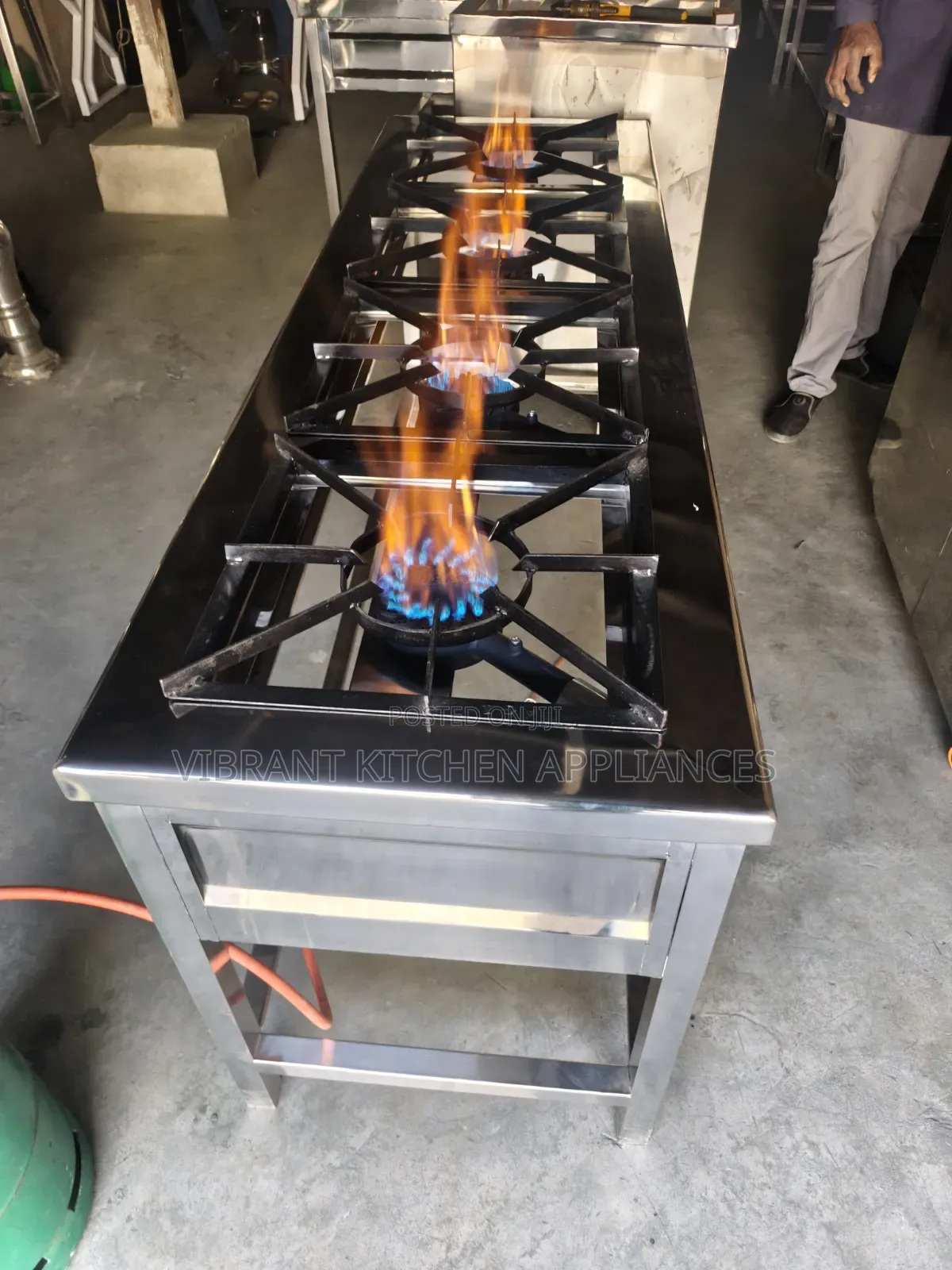 Four Burner Stainless Steel Commercial Cooker