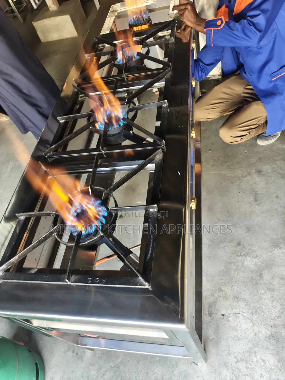 Four Burner Stainless Steel Commercial Cooker