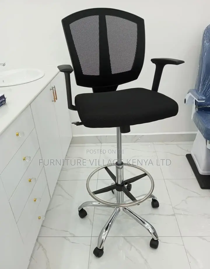 Counter Chair; Ergonomic High Swivel Office Cashier Chair