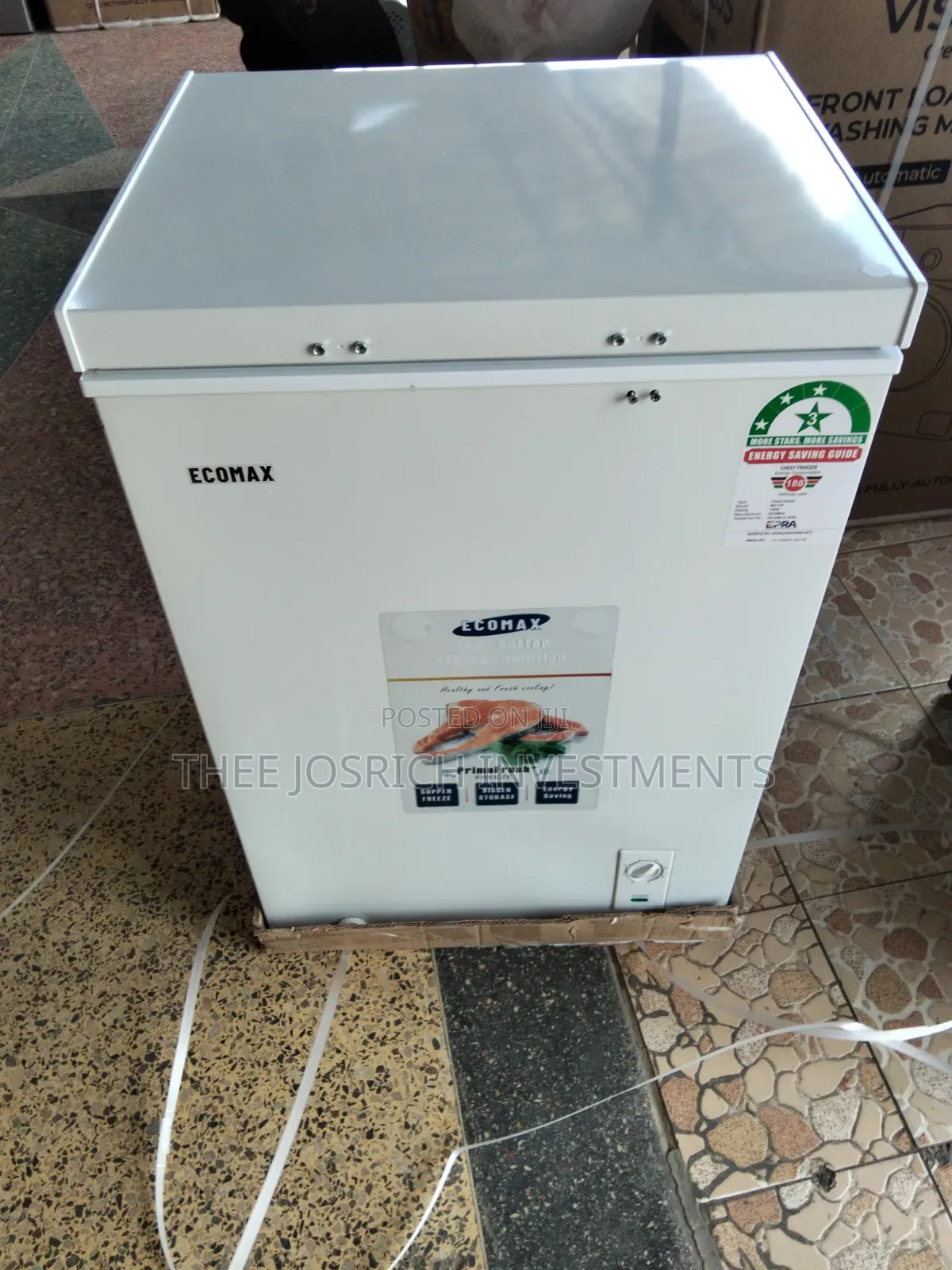 White Ecomax Chest Freezer 119 Litres