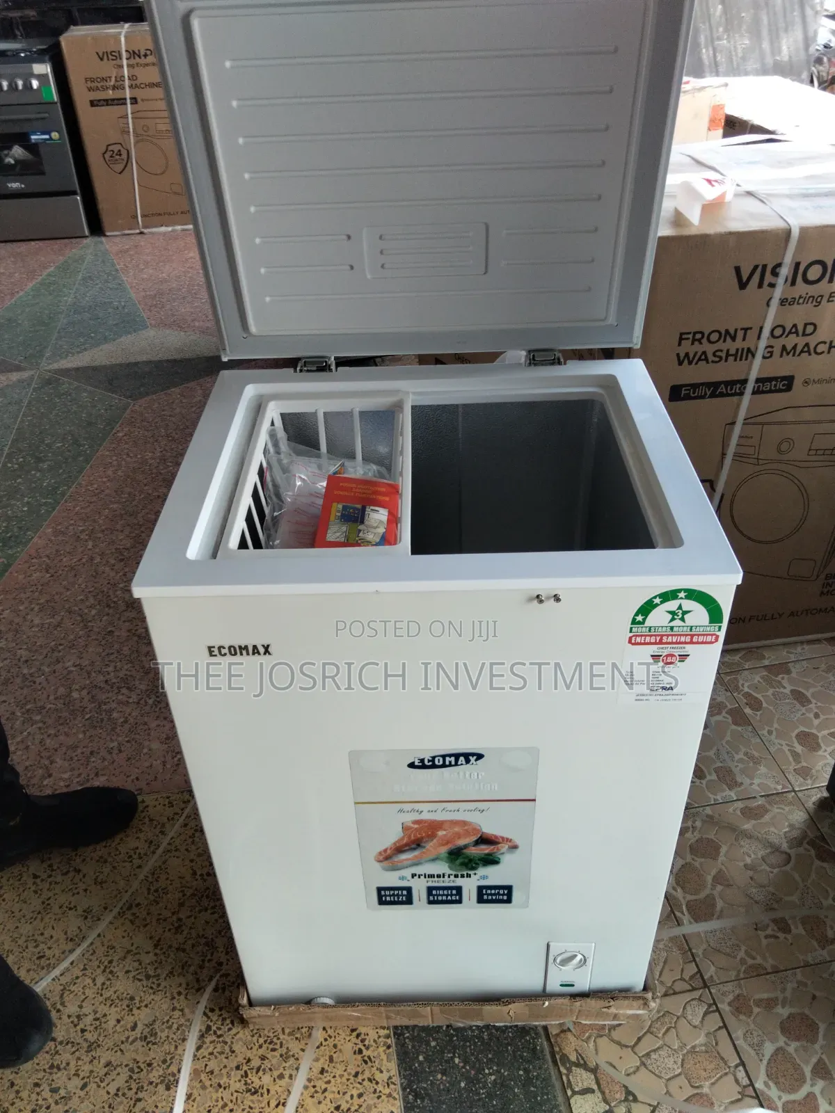 White Ecomax Chest Freezer 119 Litres