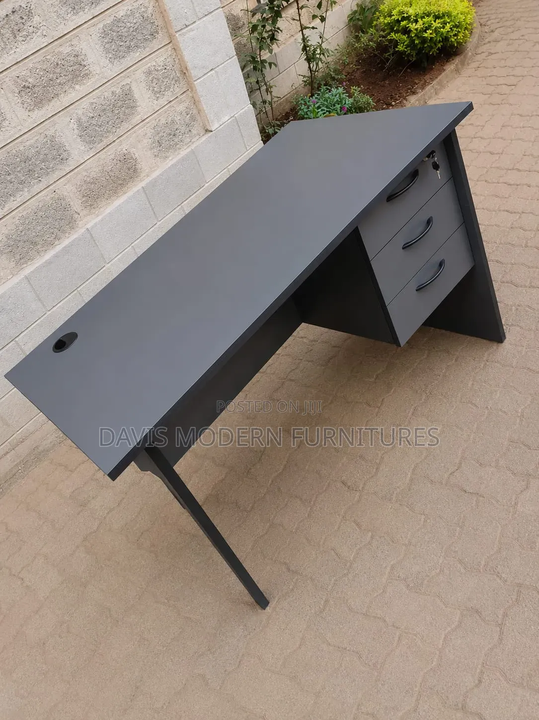 Dark Grey Office Desk