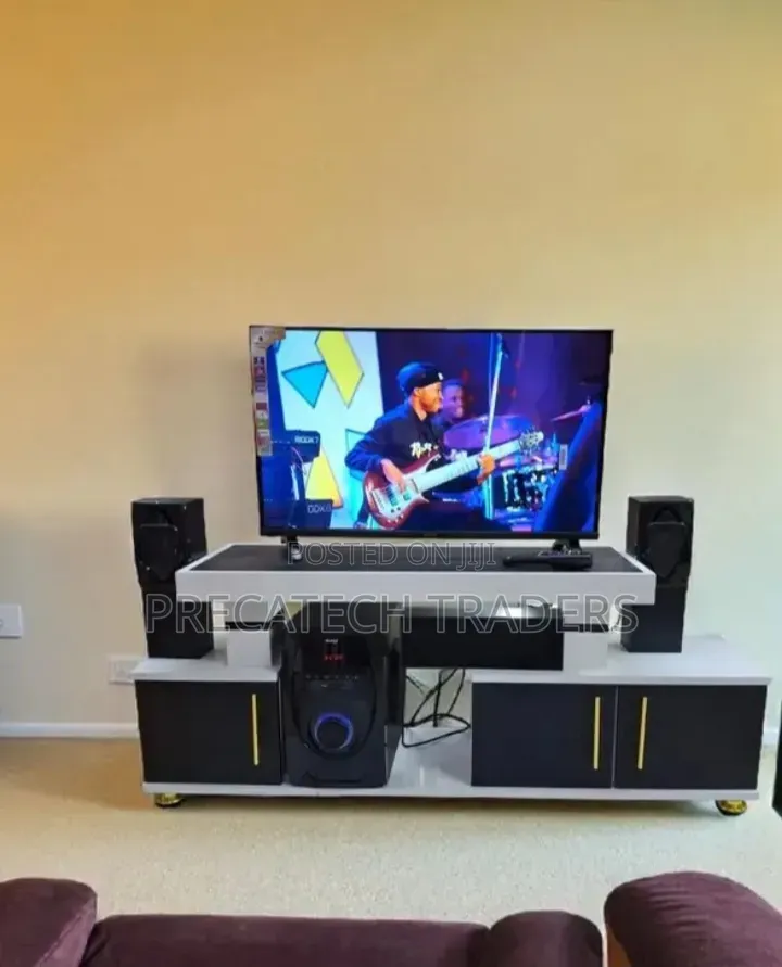 Istanbul 1 TV Stand With Storage Cabinets LED Lights