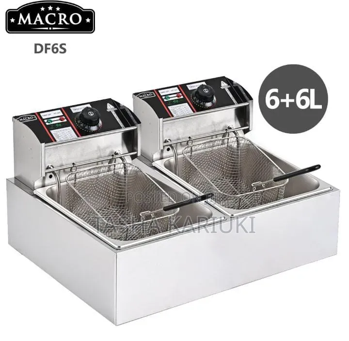 Macro Electric Deep Fryer 6Ltr + 6Ltr Capacity City