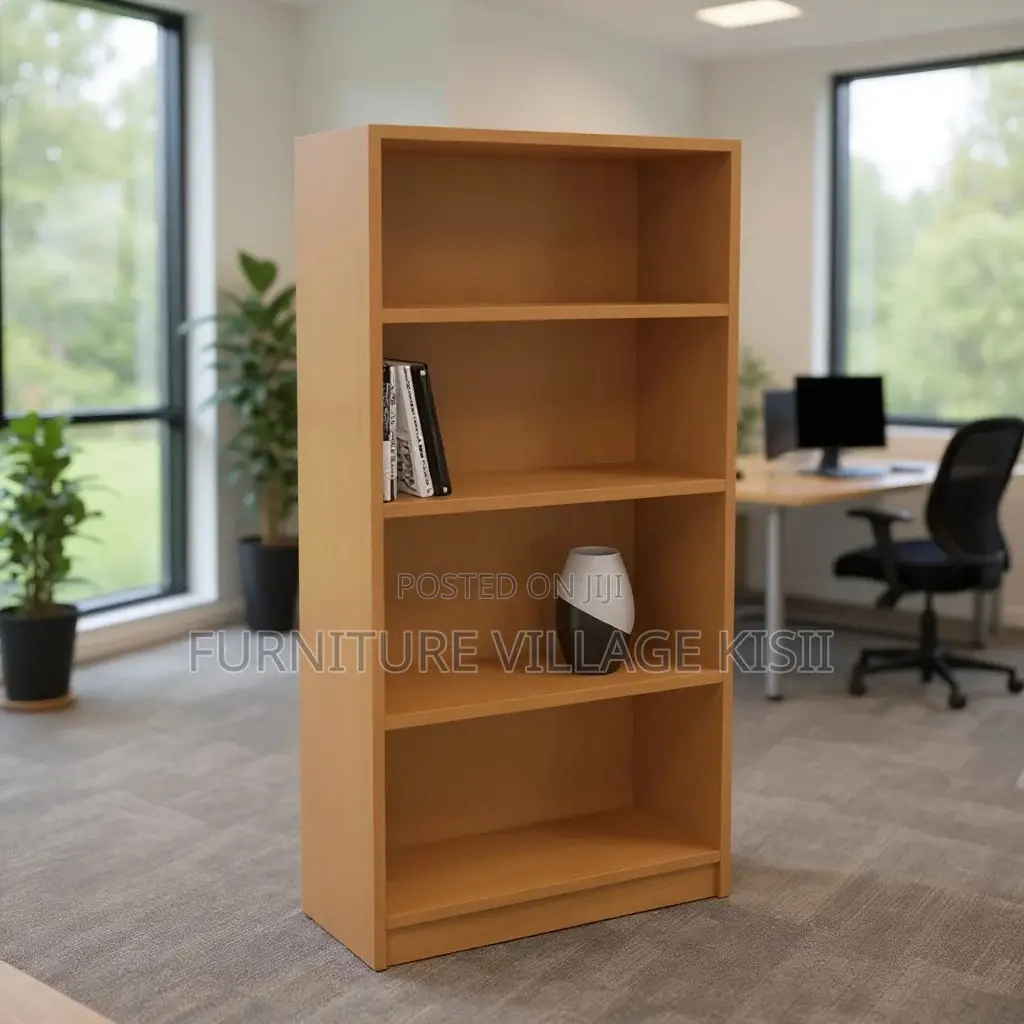 Office Furniture; 4-Shelf Open Storage Bookshelf
