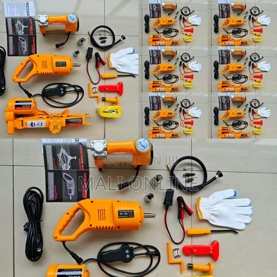 3T Electric Car Jack Kit Roadside Emergency Toolkit