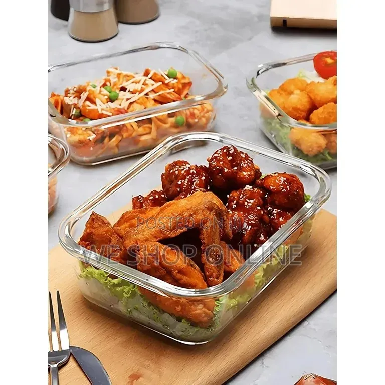 1520ml, 1pc Borosilicate Food Storage Container With Lid