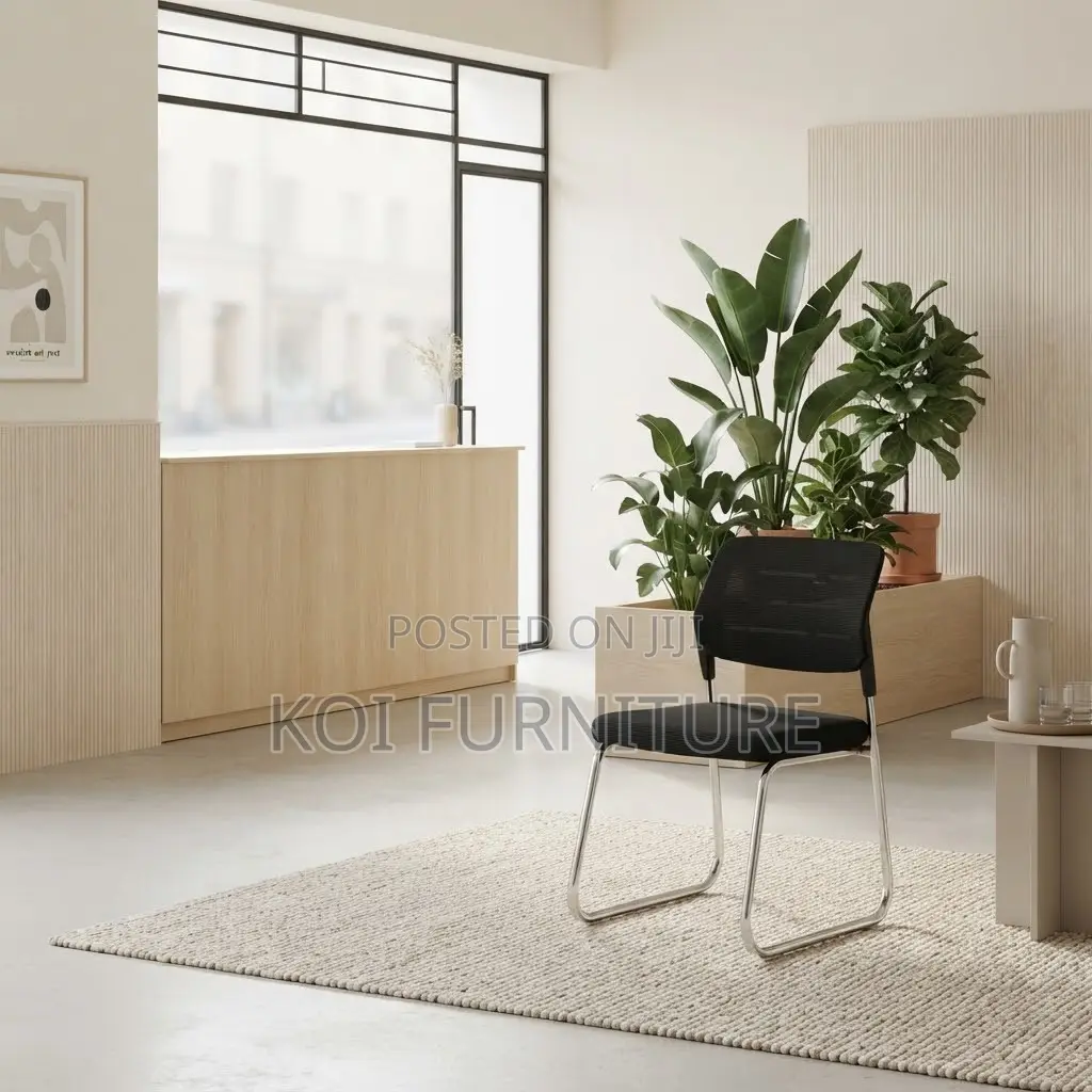 Office Chairs; Sled Base Visitors Mid Backrest Reception Mesh Seat