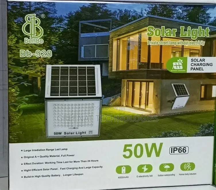 50W Solar Wall Flood Light With Motion Sensor