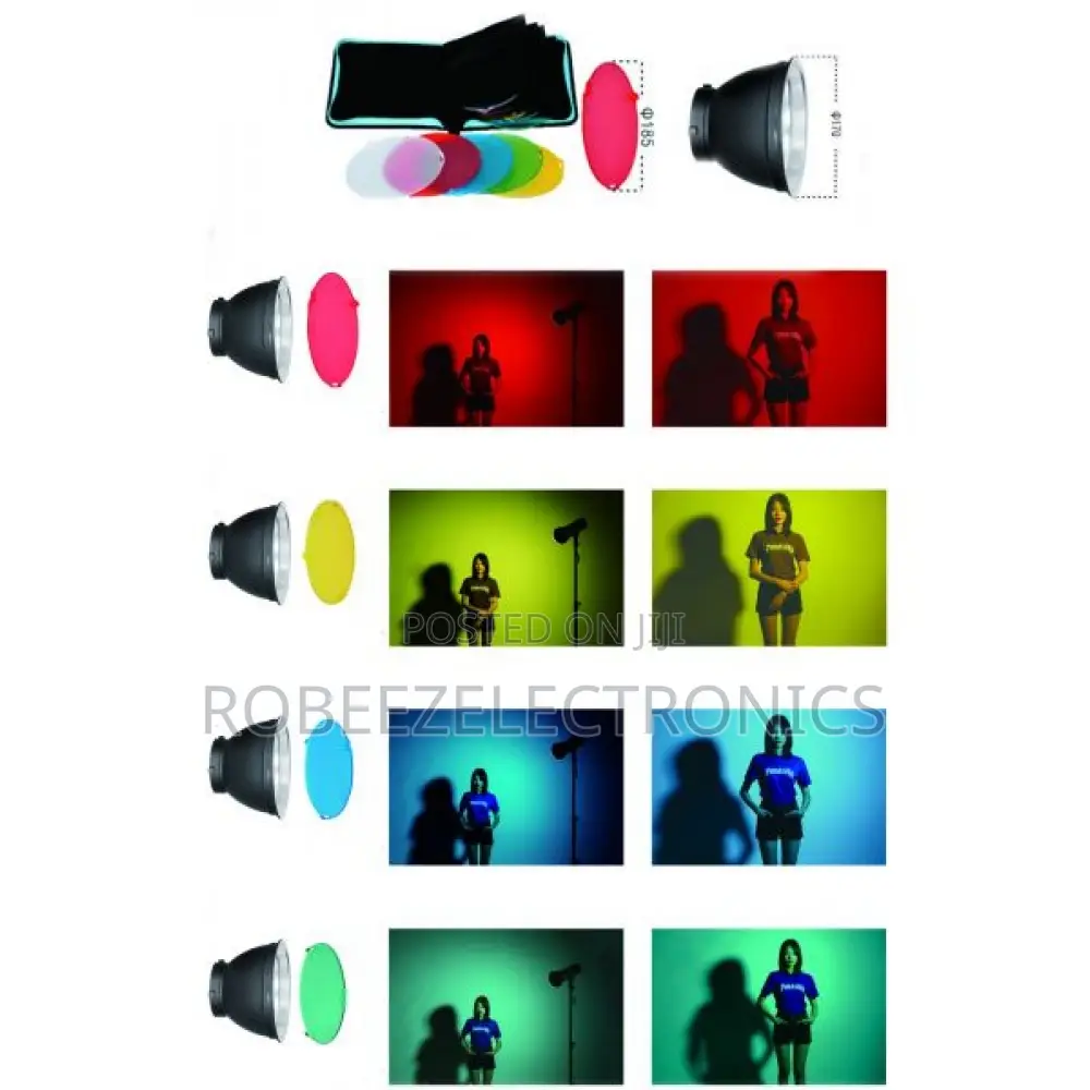 NiceFoto SN-518 5 Color Gel Filter Set for Studio Flash Strobes