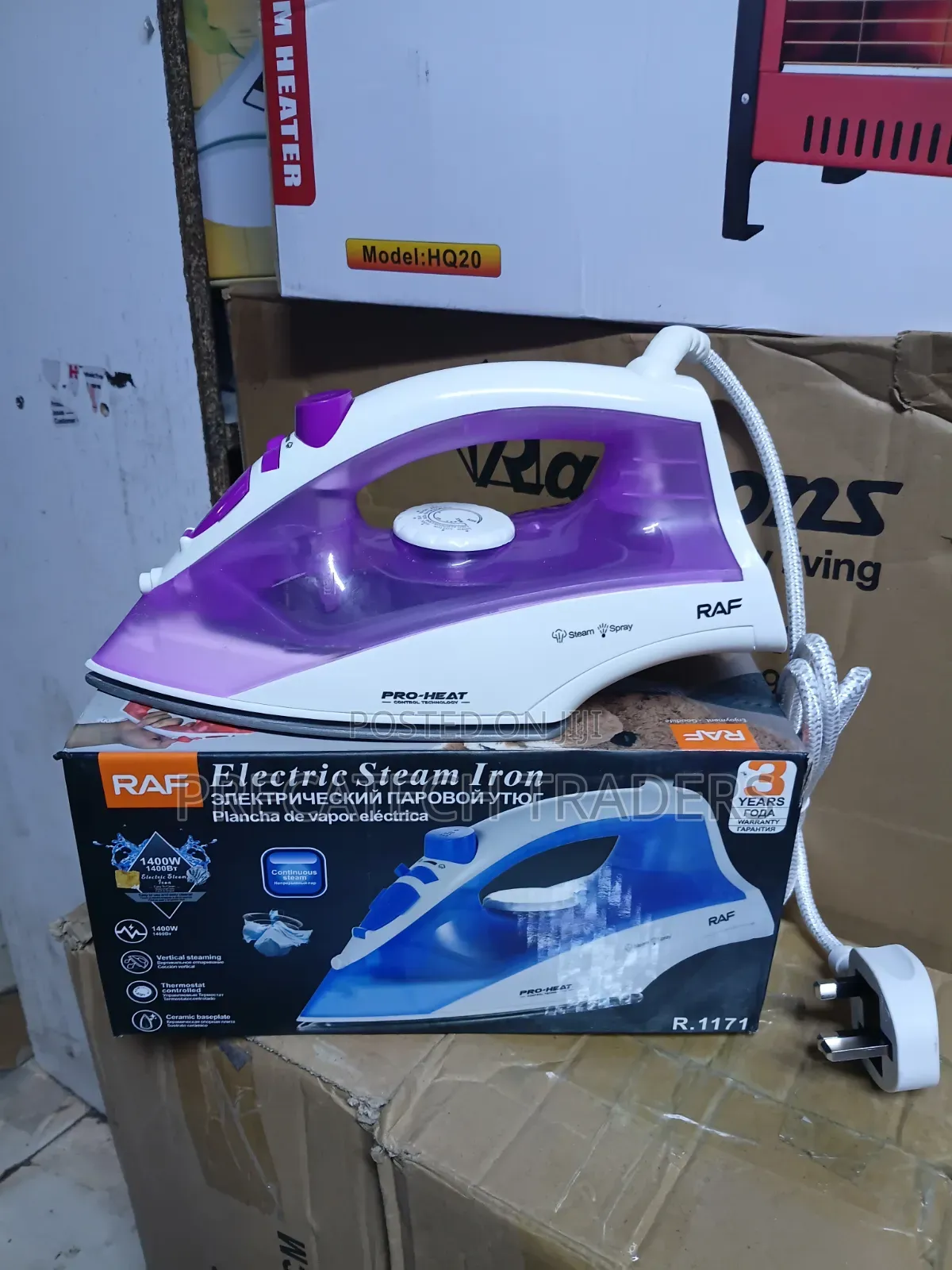 RAF Pro-Heat Clothes Iron Box – 1400W