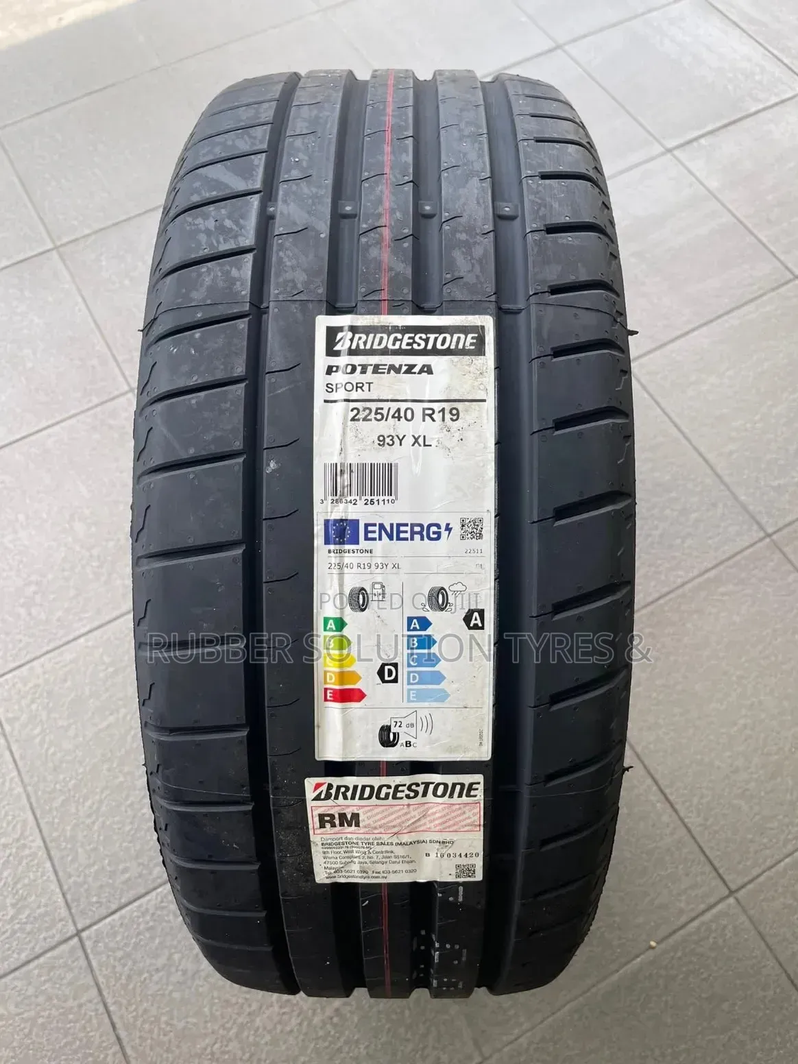 225 /40 R19 Bridgestone Tires 93y Xl Potenza Sport